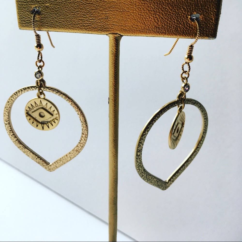 Evil eye earrings